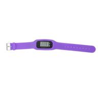 Zerodeko LED Plastic Multi Function Pedometer Watch with Mileage Display Purple Stainless Steel and Silicone Sports Wristwatch for Young People