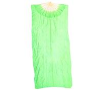 Zerodeko Lengthened Silk Belly Dance Fan with Flexible Bone Bright Green Long Silk Veils for Stage Performance Lightweight and Easy to Fold Handheld Chinese Style Dance Prop