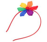 Zerodeko Lgbt Pride Rainbow Flower Headband Floral Accessory for Women for Celebrations Parties and Everyday Wear Durable and Showstopping Design to Brighten Up Your Look