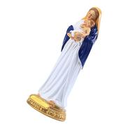 Zerodeko Lifelike Ornament Figurine Statue White Delicate Resin Mary Design, Decorative and Easy to Clean Sculpture for Or Classical Religious Craft Room Different Events