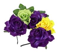 Zerodeko Lightweight Bridal Headband with Rose Design, Practical Cloth Hairband for Wedding and Photo Props, Premium Quality Floral Headwear for Brides and Party Use