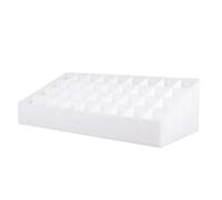 Zerodeko Lipstick Storage Case Space Saving Modern Design White Ps Cosmetic Holder 36 Slots Makeup Storage Organiser that Holds Numerous Lipsticks and Mini Goods for Home and Counter