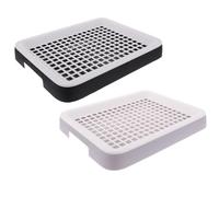 Zerodeko Litter Space Plastic or Small for 2pcs Bunny Rectangular Box and Large Activity Anti-scratch Feet Design Rabbits Bunnies Suitable Bathroom or Kitchen Use