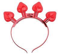 Zerodeko Love Glowing Heart Headband Valentines Day Hair Accessory Glowing Heart Headband for Valentines Hair Decoration
