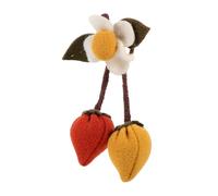 Zerodeko Lovely Knitted Strawberry Pendant Ornament Lightweight Crochet Hanging Decor for Bags and Keychains Small with Smooth Finish Colorfast Handmade Gift Accessory