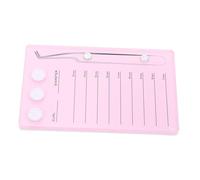 Zerodeko Magnetic Eyelash Extension Tray with Scale Pink Acrylic Pallet for False Lashes Organizer Smooth Polished Surface Makeup Tool for Professionals and Beginners Gift for Beauty Lovers
