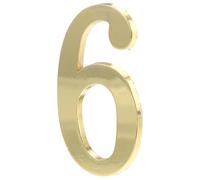 Zerodeko Magnetic Metal House Numbers for Mailbox and Door, Solid Gold Number 6 with Strong Magnet, Outdoor Weather-resistant Address Sign for Home, Hotel, and Rental Property
