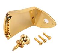 Zerodeko Mandolin Tailpiece Part Zinc Alloy Golden Removable Coverplate Accommodates 8 Loop-end Strings Fast String Changes