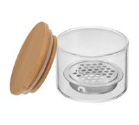 Zerodeko Manicure Cup Nail Cup 3.5x3.5x4.5inch Decorative Glass Store Liquids Simple Yet Elegant Design Appearance for Nail Art Kit DIY Manicure Projects