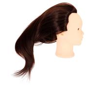 Zerodeko Mannequin Head with Realistic Wig for Hair Styling Practice, Braiding and Curling Training Doll Head with Human Hair, Cosmetology Supplies for Salon and Beauty School Use