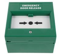 Zerodeko Manual Emergency Alarm Exit Release Button Plastic Material with Rapid Activation Green Emergency Door Release Compliant with Fire Safety Standards, for Office and Stairwells