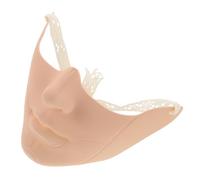 Zerodeko Mechanical Half Face Mask Halloween Party in Beige Plastic for Men Comfortable and Resistant to Damage Stylish Minimalist Design for Masquerade Parties and Costume Events