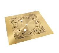 Zerodeko Metal Clock Dial and Universal Compatibility with Precision Timekeeping with Roman Arabic Numerals Golden round Metal Replacement Face for Grandfather Vintage Clocks