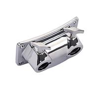 Zerodeko Metal Double Hole Drum Base Plate Clamp Tom Mount Bracket Percussion Accessory for Drumset Kit Parts Lightweight Secure Hold