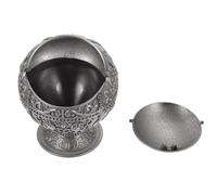 Zerodeko Metal Globe Ashtray with Lid Retro Spherical Multi-function Cigarette Butt Holder High-grade Decorative Ashtray for Desktop Indoor Use Keeps Living Clean and Stylish Ornament