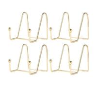 Zerodeko Metal Plate Display Stands Sleek Industrial Look Raised Hollow Structure 4pcs and Sturdy Support for Dinner Plates and Trophies for Tabletop Art and Exhibitions