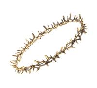 Zerodeko Metal Thorn Crown Headband Prom Accessory for Women Elven Renaissance Fair Birthday Homecoming and Cosplay King Events
