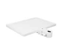 Zerodeko Microphone Stand Accessory Tray Clamp-on Holder White 275x205mm Large Utility Shelf for Live Streaming Recording Stage Use