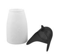 Zerodeko Microwave Steam Cleaner for Kitchen Cleaning with Penguin Shape, Black Pp Material, Portable Steamer Bottle, Reducing Scrubbing Time, for Microwave Ovens and Refrigerators