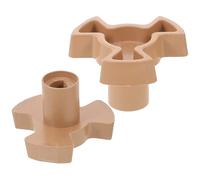 Zerodeko Microwave Turntable Coupler Shaft 2pcs, Plastic Glass Tray Drive Support for Microwave Oven Accessories, Replacement Turntable Motor Coupling for Kitchen Use