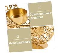 Zerodeko Middle Eastern Iron Moon Shape Candle Holder for Pillar Candles Hollowed Design Tealight Stand Elegant Home Decor for Bedroom and Living Room Ambiance