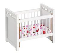 Zerodeko Mini Brands Mini Brands Mini Brands Mini Crib Dollhouse Miniature Decoration Doll Cradle Doll Furniture Miniature Ornament 6 Inch Doll Bed Doll Crib Toy Mini Crib Bed