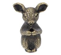 Zerodeko Mini Brass Incense Holder Stand Zodiac Pig Design Desktop Burning Incense Base for Home Decor and Meditation Single Piece Decorative