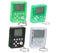 Zerodeko Mini Game Console Keychain Set 4pcs Brick Game Hanging Console Portable Handheld Toy Gift for Children and Party Favors Random Color