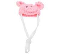 Zerodeko Mini Hand Knitted Hamster Hat for Small Pets, Lightweight and Comfortable Polyacrylic Fiber Cap, for Birthday Parties and Cosplay Events, Adorable Pink Knitted Hat for Mice
