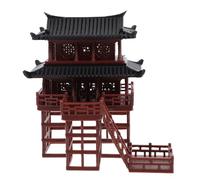 Zerodeko Mini Pagoda Statue Miniature Japanese Garden Gazebo Aquarium Micro Landscape Ornament Mini Japanese Fairy Garden Figures for Zen Garden Bonsai