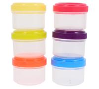 Zerodeko Mini Sauce Containers with Lids 6pcs 35Ml Plastic Condiment Cups for Tomato Sauce Portable Airtight Tiny Boxes for Picnic Outdoor Use