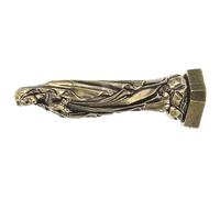 Zerodeko Miniature Brass Mary Statue for Office Desk Decor, Easy Placement with Meticulously Carved Details, Classic American Style Religious Ornament Suitable for Christmas and Prayer
