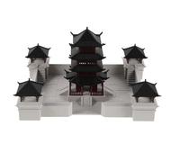 Zerodeko Miniature Pavilion Model with Design Realistic Ancient Style Collectible Building and Versatile Decoration Function for Bonsai Landscapes and Home Decoration