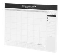 Zerodeko Minimalist Monthly Planner Paper Notebook with Smooth Writing and Habit Tracking Features, Undated Month to View Diary for Professional and Student Organisational Needs, White