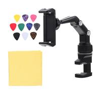 Zerodeko Mobile Phone Holder Easy to Install and Remove Adjustable with Silicone and Plastic Material and Conveniently Reading Lyrics and Music for Musicians for Practicing the Guitar