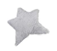 Zerodeko Modern Star Shaped Plush Rug Grey Floor Mat for Living Decor Creative Tea Table Mat Carpet for Home Decoration