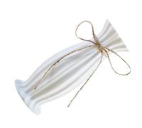Zerodeko Modern White Ceramic Flower Vase for Home and Office Decoration European Style Floral Vase for Dried Flowers Bouquets Pampas Grass Centerpiece for Living Bedroom Wedding Table