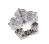 Zerodeko Morning Glory Kitchen Pastry Cutters Stainless Steel 6pcs Cookie Mold Cutters Set DIY Biscuit and Fondant Molds for Baking and Candy Making for Friends