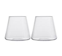 Zerodeko Mount Cup Crystal Glass Cups Heat Resistant Glassware 2pcs Glass Cup 360ml Ice Coffee Mug for Juice Latte Espresso Cappuccino Beverage