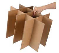 Zerodeko Moving Box Dividers for Glassware with Adjustable Grid Pattern Corrugated Inserts for Secure Shipping and Storage