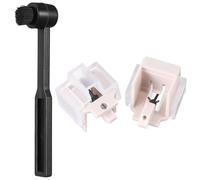 Zerodeko Moving Magnet Stylus Tip Record Player Needle Replacement for Turntable Use Cleaning Brush for Vinyl Records