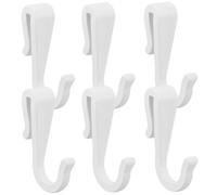 Zerodeko Multi-Functional Plastic S Hooks for Kitchen and Bathroom Heavy Duty Utility Hanging Hooks for Utensils Towels and Accessories Compact 1.57In Size Set of 6