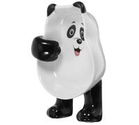 Zerodeko Multifunctional Ceramic Spoon Rest with Sauce Dish and Pot Lid Holder, Small Kitchen Utensil Holder for Cooking Spoons and Ladles, Cartoon Design for Home Cooking