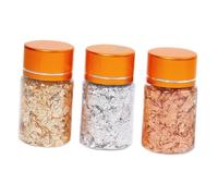 Zerodeko Nail Art Broken Foil Bottles Each Metallic Foil Leaf Flakes for DIY Manicure Supplies Use in Nail Art Decoration