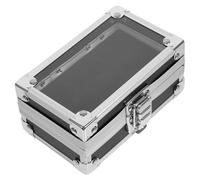 Zerodeko Nail Drill Bit Storage Box 50 Holes Black Compact Organizer Case with Display Slots for Manicure Tools Nail Bits Holder and Home Use