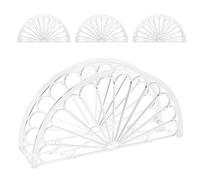 Zerodeko Napkin Serviette Holder 4pcs Ps Lightweight Material Semicircle Set Multifunctional Stand and for Home Kitchen Table Decor