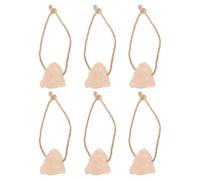Zerodeko Natural Himalayan Pink Salt Lick Block for Farm and Ranch Use 6pcs Mineral Salt Block with Rope, Promotes Health and Acts a Boredom Reliever for Horses and Deer
