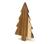 Zerodeko Natural Wood Christmas Tree Chopping Board Multipurpose Charcuterie Platter for Cheese Pizza Vegetables and Fruit Serving Tray Festive Kitchen Decor