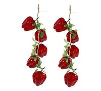 Zerodeko Nature-inspired Red Pepper Hanging Decor for Home Garden Office More 1pc Set