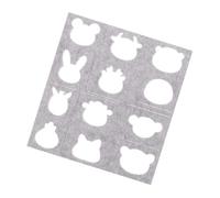 Zerodeko Needle Felting Applique Template Wool Felt Mold Grey Felt Materials Anti-wear Decorative Pattern Design DIY Manual Training Craft Stencil 7.98x7.39x0.12in